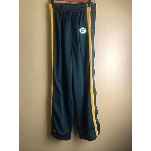 Vintage NFL Green Bay Packers Youth snap sweatpants size L 16/18 - Picture 2 of 12
